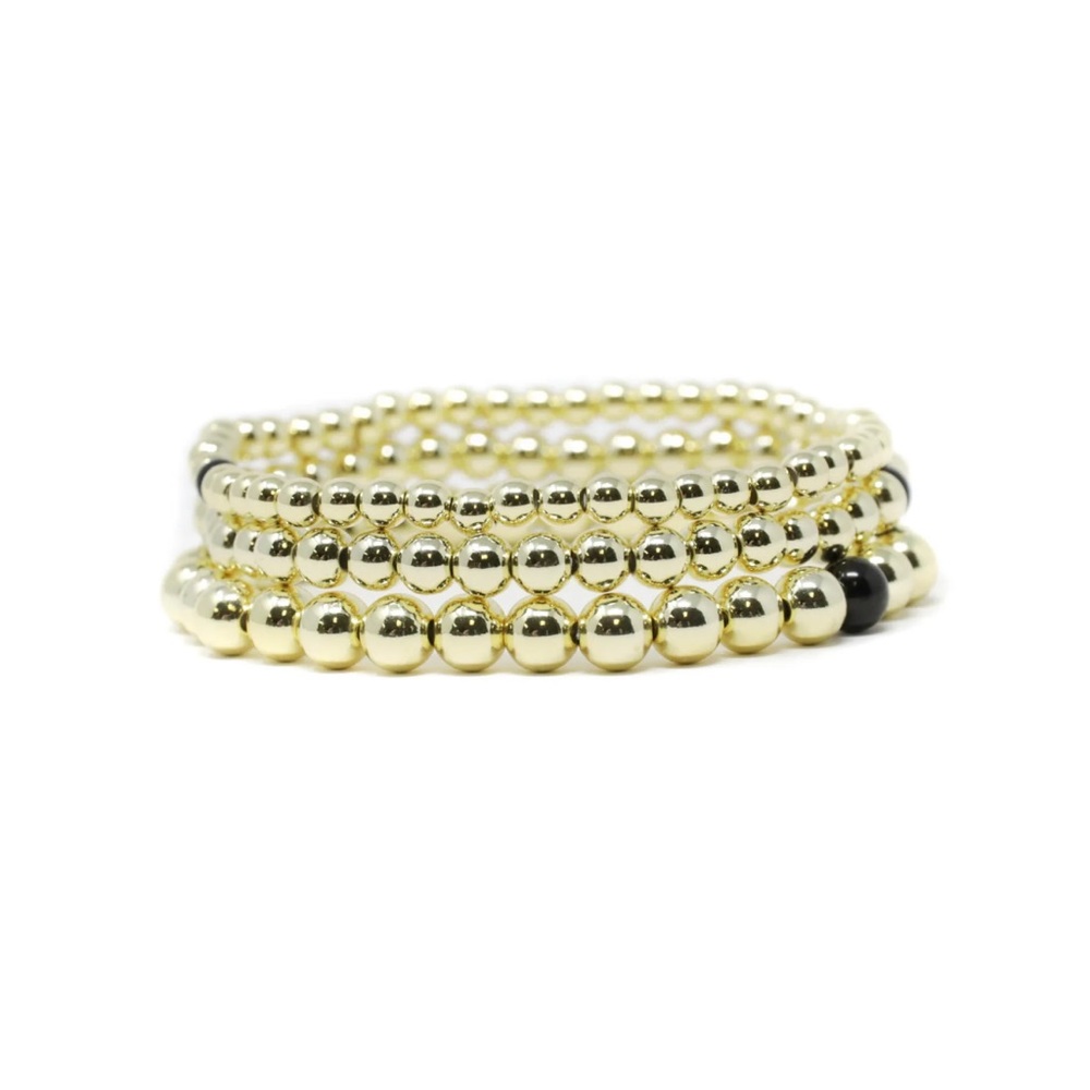 Allie + Bess, Assorted Dottie Stack of 3, Gold